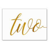 Tischnummern - Luxe Typografie (Imitate Gold Foil) (Rückseite)