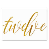 Tischnummern - Luxe Typografie - Imitate Goldfolie (Rückseite)
