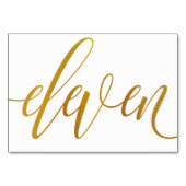 Tischnummern - Luxe Typografie - Imitate Goldfolie (Rückseite)