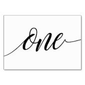 Tischnummern - Luxe Typografie (schwarz) 1 (Rückseite)