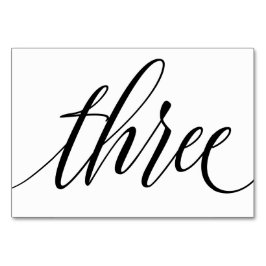 Tischnummern - Luxe Typografie (schwarz) 3