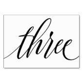 Tischnummern - Luxe Typografie (schwarz) 3 (Rückseite)