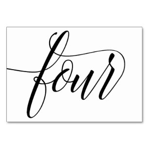 Tischnummern - Luxe Typografie (schwarz) 4