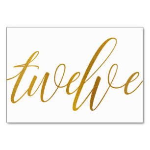 Tischnummern - Luxus-Typografie - Faux-Goldfolie 1