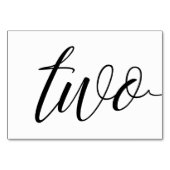 Tischnummern - Luxus-Typografie (Schwarz) 2 (Rückseite)