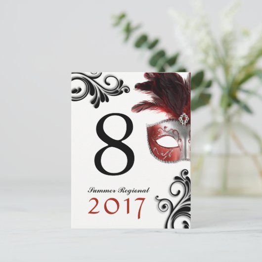 Tischnummern - Masquerade Ball (Stehend Vorderseite)