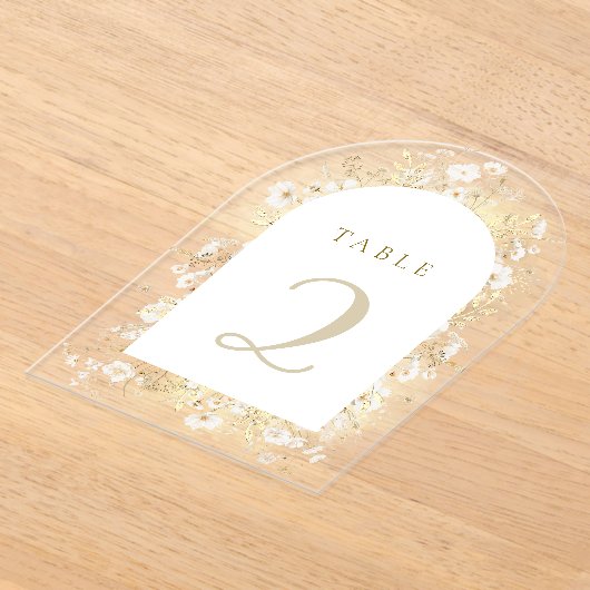 Tischnummern mit gelben Blumen (Ablage )