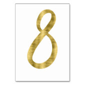 Tischnummern mit Goldfoileffekt Nummer 8 (Vorderseite)