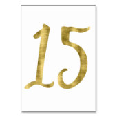 Tischnummern mit Goldumlaufeffekt Nummer 15 (Rückseite)