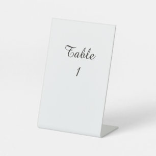 Tischnummern-Podest-Schild Sockelschild