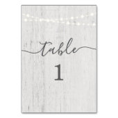 Tischnummern | Rustikale Romantik (Vorderseite)