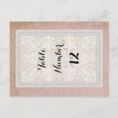 Tischnummern Rustikale Spitzen mit alter Vintager  (Vorderseite)