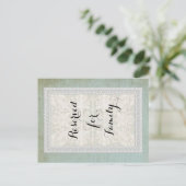 Tischnummern Rustikale Spitzen mit alter Vintager  (Stehend Vorderseite)