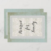 Tischnummern Rustikale Spitzen mit alter Vintager  (Vorne/Hinten)