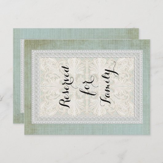 Tischnummern Rustikale Spitzen mit alter Vintager  (Vorne/Hinten)