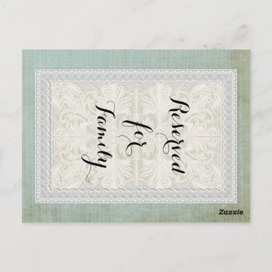 Tischnummern Rustikale Spitzen mit alter Vintager  (Rückseite)