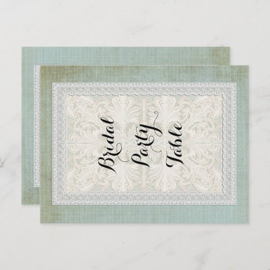 Tischnummern Rustikale Spitzen mit alter Vintager (Vorne/Hinten)