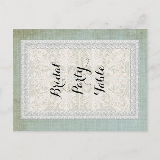 Tischnummern Rustikale Spitzen mit alter Vintager (Vorderseite)