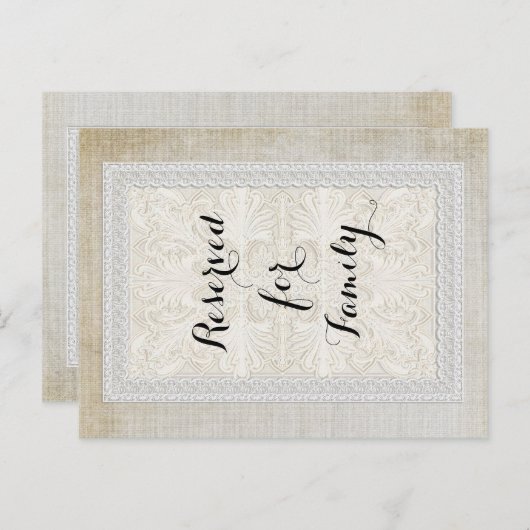 Tischnummern Rustikale Spitzen mit alter Vintager  (Vorne/Hinten)