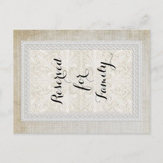 Tischnummern Rustikale Spitzen mit alter Vintager  (Vorderseite)