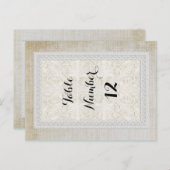 Tischnummern Rustikale Spitzen mit alter Vintager  (Vorne/Hinten)