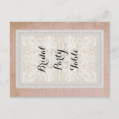 Tischnummern Rustikale Spitzen mit alter Vintager (Vorderseite)