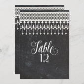 Tischnummern Rustikale Vintage Spitzentafel (Vorne/Hinten)