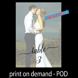 Tischnummern Schönes Foto für Paare