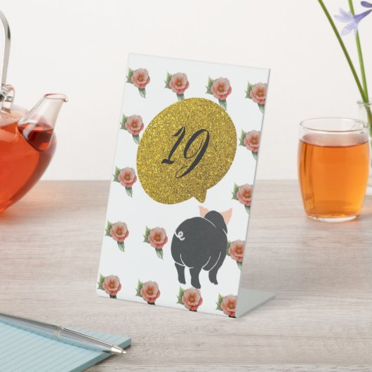 Tischnummern Sockelschild (In SItu)