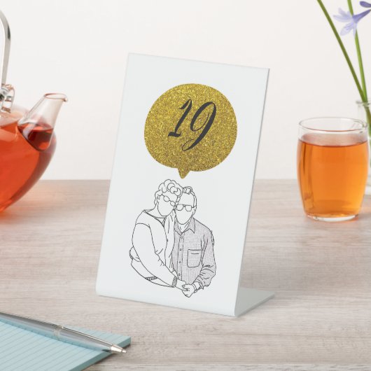 Tischnummern Sockelschild (In SItu)