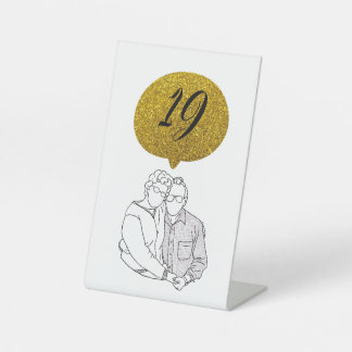 Tischnummern Sockelschild