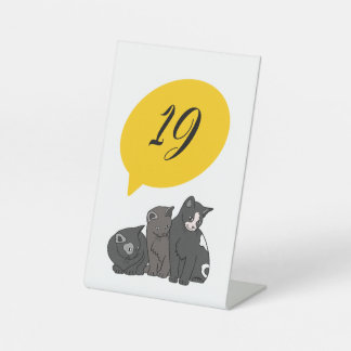 Tischnummern Sockelschild