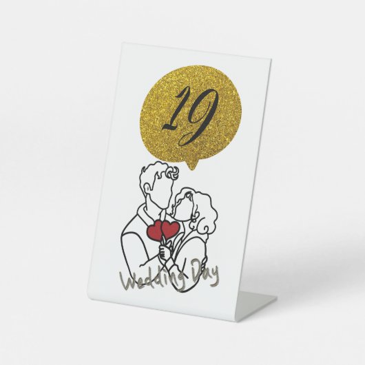 Tischnummern Sockelschild (Vorderseite)