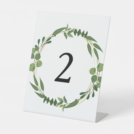 Tischnummern Sockelschild (Vorderseite)