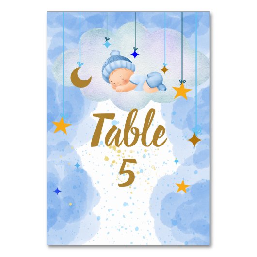 Tischnummern Twinkle Twinkle Little Star (Vorderseite)