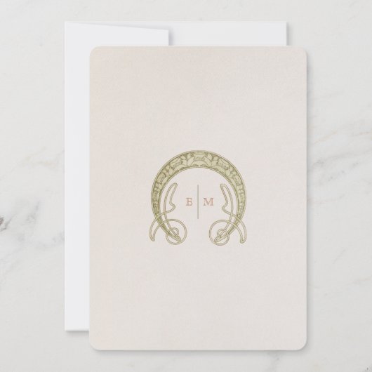 Tischnummern Vintage Jugendstil-Hochzeit (Rückseite)