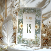 Tischnummern Vintage Jugendstil-Hochzeit