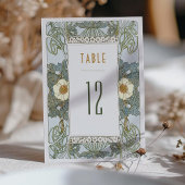 Tischnummern Vintage Jugendstil-Hochzeit