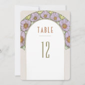 Tischnummern Vintage Jugendstil-Hochzeit (Vorderseite)