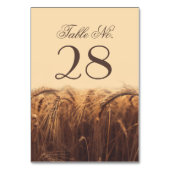 Tischnummern von Weizen (Vorderseite)