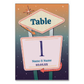 Tischnummern Wedding Las Vegas Casino (Rückseite)