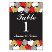Tischnummern Wedding Las Vegas Casino Party (Vorderseite)