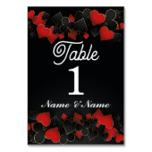 Tischnummern Wedding Las Vegas Casino Party (Rückseite)