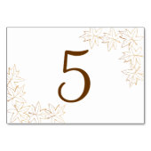 Tischnummern zur Hochzeit im Herbst von Ahornblätt (Rückseite)