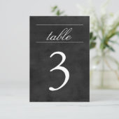 Tischnummernkarte | Schiefertafel Einladung (Stehend Vorderseite)