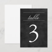 Tischnummernkarte | Schiefertafel Einladung (Vorne/Hinten)