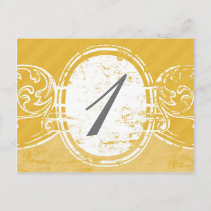 Tischnummernkarte Vintage Grunge Kollektion Postkarte