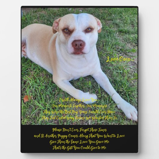 Tischplaque mit Staffelei Fotoplatte (Vorderseite)