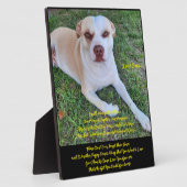 Tischplaque mit Staffelei Fotoplatte (Seite)