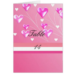 Tischplatine mit rosa Herzen